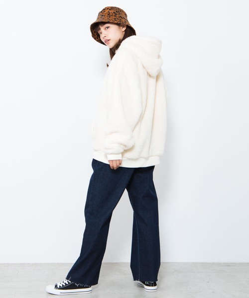 WEGO(ウィゴー)の「WEGO/シャギーボアプルパーカー(パーカー・メンズ・ブラック/オフホワイト/ライトベージュ・SMALL/MEDIUM/LARGE)」の21枚目の写真
