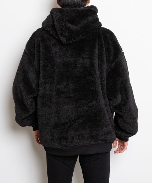 WEGO(ウィゴー)の「WEGO/シャギーボアプルパーカー(パーカー・メンズ・ブラック/オフホワイト/ライトベージュ・SMALL/MEDIUM/LARGE)」の11枚目の写真