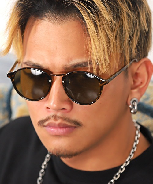 LUXSTYLE(ラグスタイル)の「ボストンUVカットサングラス(サングラス・メンズ・ライトブルー/クリアブラック/ライトピンク/ライトグリーン/ブラウン/クリアブラウン/スモーク/ライトグレー・FREE)」の9枚目の写真