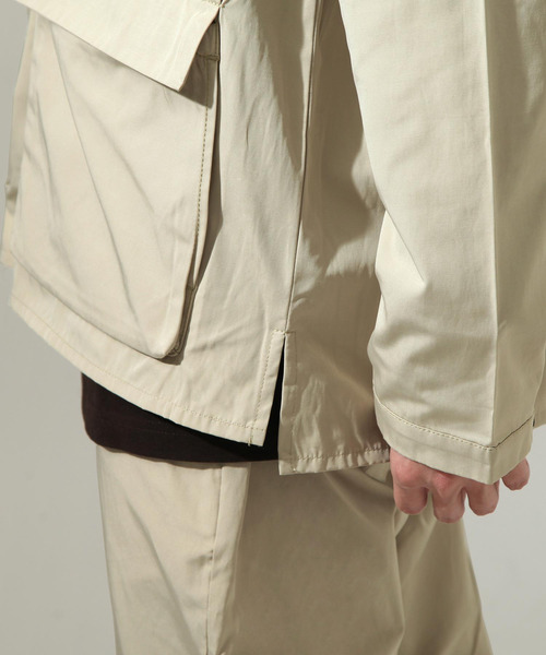 ZIP FIVE（ジップファイブ）の「【ZIP FIVE】【撥水加工】 ノーカラーフラップ　フッシングジャケットブルゾン（ノーカラージャケット・メンズ・ブラック/ベージュ/グリーン/アイボリー/オリーブ/ネイビー/ブラウン・MEDIUM/LARGE/X-LARGE）」の16枚目の写真