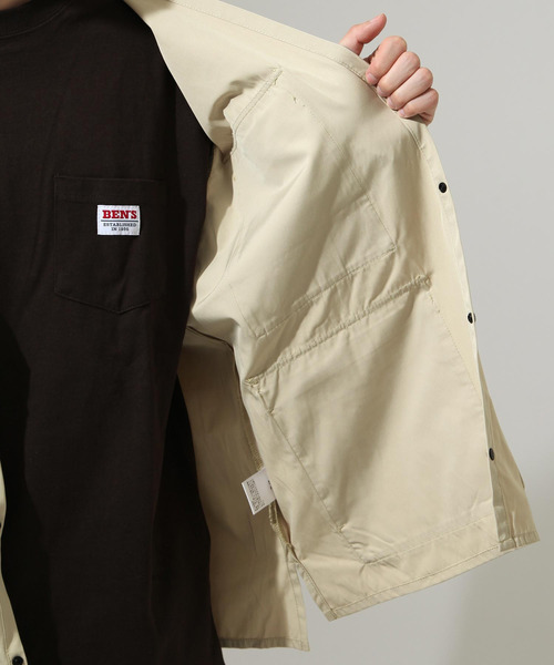 ZIP FIVE（ジップファイブ）の「【ZIP FIVE】【撥水加工】 ノーカラーフラップ　フッシングジャケットブルゾン（ノーカラージャケット・メンズ・ブラック/ベージュ/グリーン/アイボリー/オリーブ/ネイビー/ブラウン・MEDIUM/LARGE/X-LARGE）」の17枚目の写真