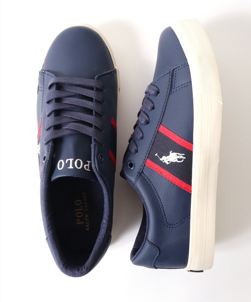 セール Polo Ralph Lauren フェイク レザー 1ポイント 刺繍 スニーカー Geoff Rf El スニーカー Polo Ralph Lauren ポロラルフローレン のファッション通販 Zozotown