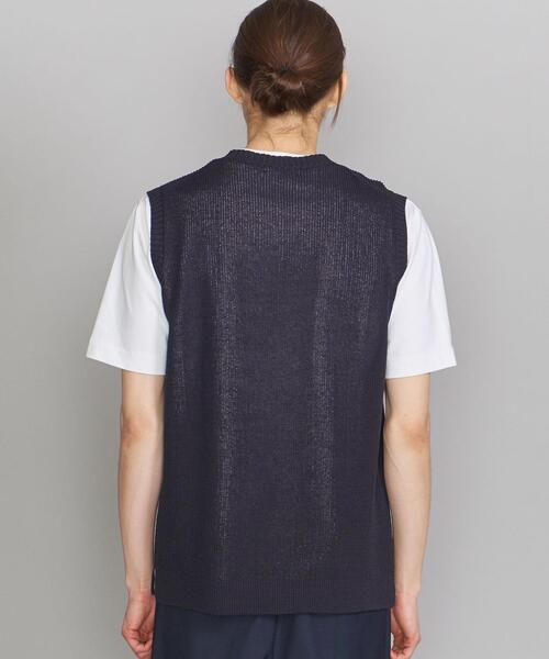 BEAUTY&YOUTH UNITED ARROWS（ビューティーアンドユースユナイテッドアローズ）の「BY ストローコットン アゼ ベスト（ベスト・メンズ・ライトグレー/ダークグリーン/ネイビー・SMALL/MEDIUM/LARGE/X-LARGE）」の8枚目の写真