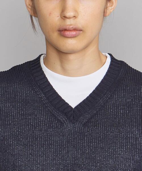 BEAUTY&YOUTH UNITED ARROWS（ビューティーアンドユースユナイテッドアローズ）の「BY ストローコットン アゼ ベスト（ベスト・メンズ・ライトグレー/ダークグリーン/ネイビー・SMALL/MEDIUM/LARGE/X-LARGE）」の4枚目の写真