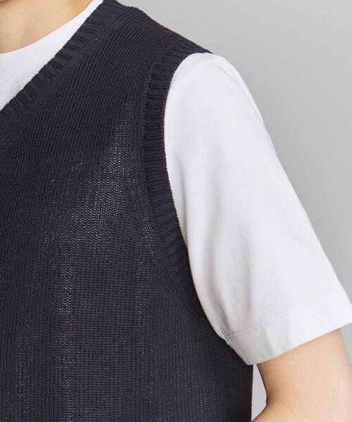 BEAUTY&YOUTH UNITED ARROWS（ビューティーアンドユースユナイテッドアローズ）の「BY ストローコットン アゼ ベスト（ベスト・メンズ・ライトグレー/ダークグリーン/ネイビー・SMALL/MEDIUM/LARGE/X-LARGE）」の5枚目の写真