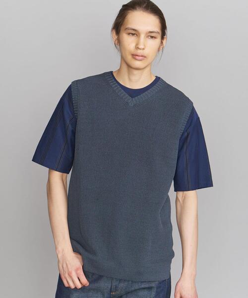 BEAUTY&YOUTH UNITED ARROWS（ビューティーアンドユースユナイテッドアローズ）の「BY ストローコットン アゼ ベスト（ベスト・メンズ・ライトグレー/ダークグリーン/ネイビー・SMALL/MEDIUM/LARGE/X-LARGE）」の17枚目の写真