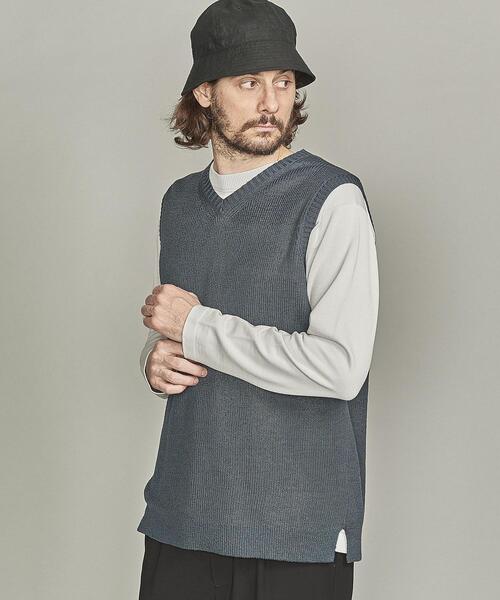 BEAUTY&YOUTH UNITED ARROWS（ビューティーアンドユースユナイテッドアローズ）の「BY ストローコットン アゼ ベスト（ベスト・メンズ・ライトグレー/ダークグリーン/ネイビー・SMALL/MEDIUM/LARGE/X-LARGE）」の16枚目の写真