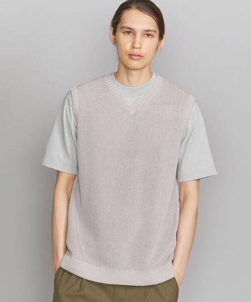 BEAUTY&YOUTH UNITED ARROWS（ビューティーアンドユースユナイテッドアローズ）の「BY ストローコットン アゼ ベスト（ベスト・メンズ・ライトグレー/ダークグリーン/ネイビー・SMALL/MEDIUM/LARGE/X-LARGE）」の15枚目の写真