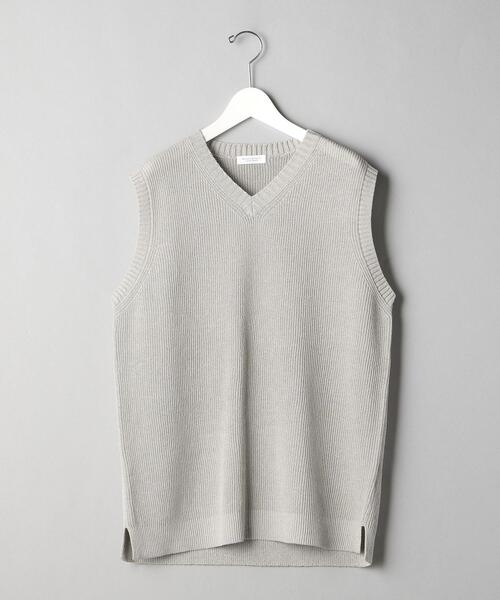 BEAUTY&YOUTH UNITED ARROWS（ビューティーアンドユースユナイテッドアローズ）の「BY ストローコットン アゼ ベスト（ベスト・メンズ・ライトグレー/ダークグリーン/ネイビー・SMALL/MEDIUM/LARGE/X-LARGE）」の19枚目の写真