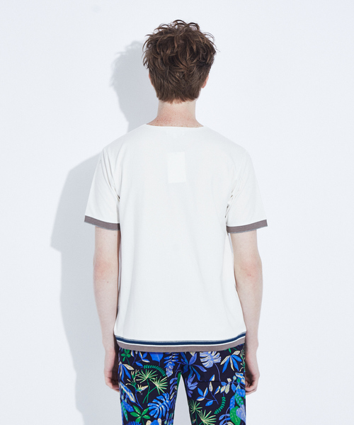 ABAHOUSE(アバハウス)の「【ノンストレス】圧着ヘムトリムクルーネック半袖Tシャツ(Tシャツ/カットソー・メンズ・ホワイト/ネイビー・44/46/48)」の22枚目の写真