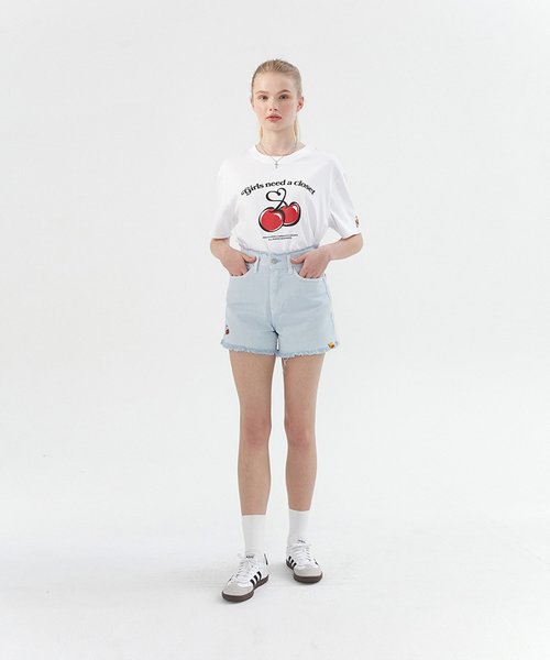 KIRSH(キルシー)の「『KIRSH X ROMANTIC CROWN』GNAC HEART CHERRY TEE/ハートチェリープリント半袖Tシャツ/カットソー(Tシャツ/カットソー・レディース・ホワイト/ブラック・FREE)」の11枚目の写真