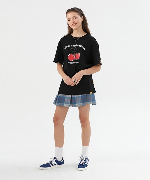 KIRSH(キルシー)の「『KIRSH X ROMANTIC CROWN』GNAC HEART CHERRY TEE/ハートチェリープリント半袖Tシャツ/カットソー(Tシャツ/カットソー・レディース・ホワイト/ブラック・FREE)」の18枚目の写真