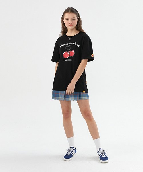 KIRSH(キルシー)の「『KIRSH X ROMANTIC CROWN』GNAC HEART CHERRY TEE/ハートチェリープリント半袖Tシャツ/カットソー(Tシャツ/カットソー・レディース・ホワイト/ブラック・FREE)」の19枚目の写真