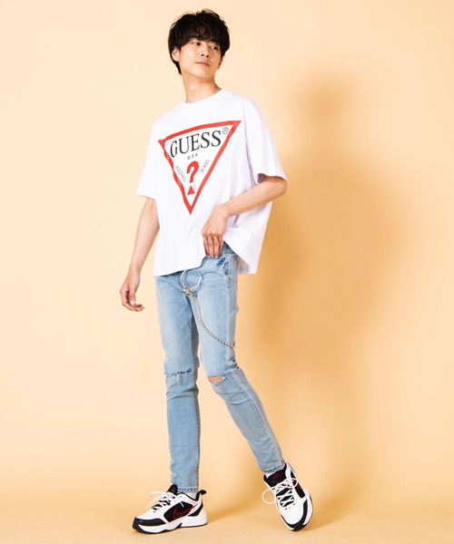 Guess(ゲス)の「∴WEGO/GUESS 別注プリントビッグ半袖Tシャツ(Tシャツ/カットソー・メンズ・ホワイト/ブラック・MEDIUM/LARGE)」の20枚目の写真