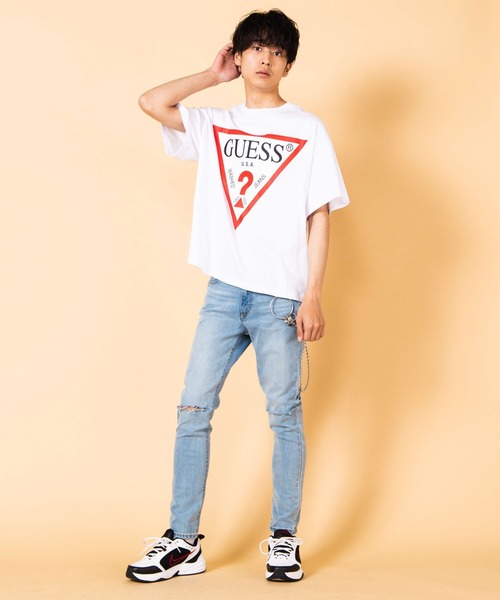 Guess(ゲス)の「∴WEGO/GUESS 別注プリントビッグ半袖Tシャツ(Tシャツ/カットソー・メンズ・ホワイト/ブラック・MEDIUM/LARGE)」の21枚目の写真