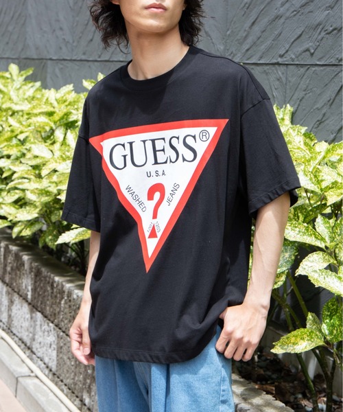Guess(ゲス)の「∴WEGO/GUESS 別注プリントビッグ半袖Tシャツ(Tシャツ/カットソー・メンズ・ホワイト/ブラック・MEDIUM/LARGE)」の6枚目の写真