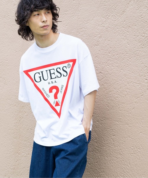 Guess(ゲス)の「∴WEGO/GUESS 別注プリントビッグ半袖Tシャツ(Tシャツ/カットソー・メンズ・ホワイト/ブラック・MEDIUM/LARGE)」の14枚目の写真