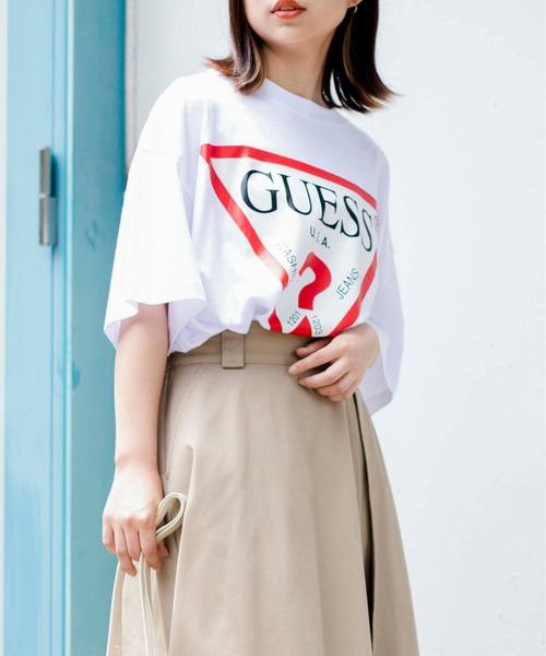 Guess(ゲス)の「∴WEGO/GUESS 別注プリントビッグ半袖Tシャツ(Tシャツ/カットソー・メンズ・ホワイト/ブラック・MEDIUM/LARGE)」の16枚目の写真