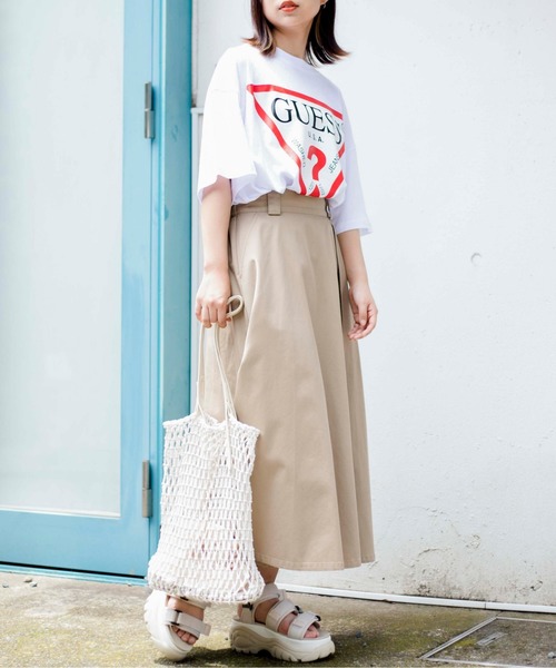 Guess(ゲス)の「∴WEGO/GUESS 別注プリントビッグ半袖Tシャツ(Tシャツ/カットソー・メンズ・ホワイト/ブラック・MEDIUM/LARGE)」の17枚目の写真