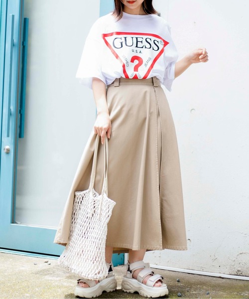 Guess(ゲス)の「∴WEGO/GUESS 別注プリントビッグ半袖Tシャツ(Tシャツ/カットソー・メンズ・ホワイト/ブラック・MEDIUM/LARGE)」の18枚目の写真
