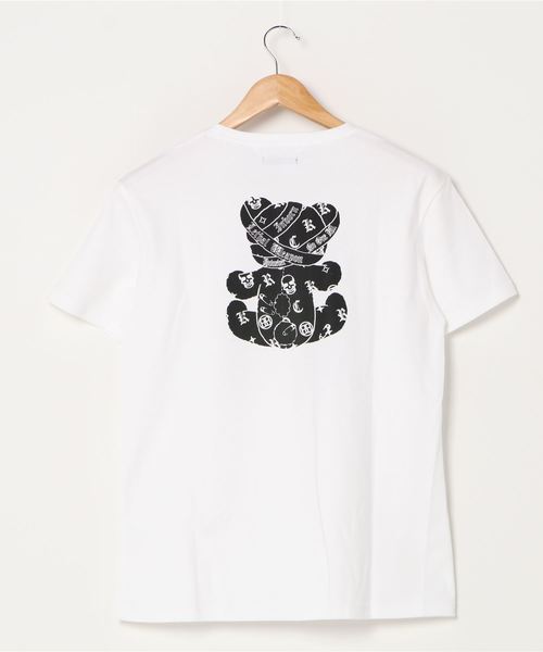 VIBGYOR（ヴィブジョー）の「VIBGYOR Select/パンクベアーセレブプリントSST(FL)（Tシャツ/カットソー・メンズ・ホワイト/ブラック・MEDIUM/LARGE）」の7枚目の写真