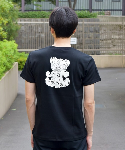 VIBGYOR（ヴィブジョー）の「VIBGYOR Select/パンクベアーセレブプリントSST(FL)（Tシャツ/カットソー・メンズ・ホワイト/ブラック・MEDIUM/LARGE）」の4枚目の写真