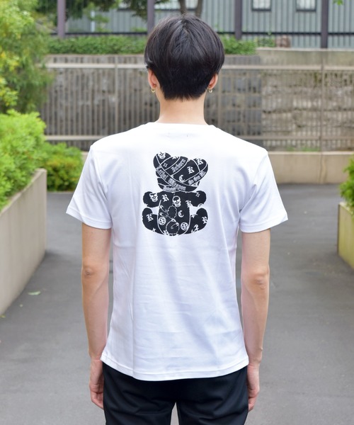 VIBGYOR（ヴィブジョー）の「VIBGYOR Select/パンクベアーセレブプリントSST(FL)（Tシャツ/カットソー・メンズ・ホワイト/ブラック・MEDIUM/LARGE）」の6枚目の写真