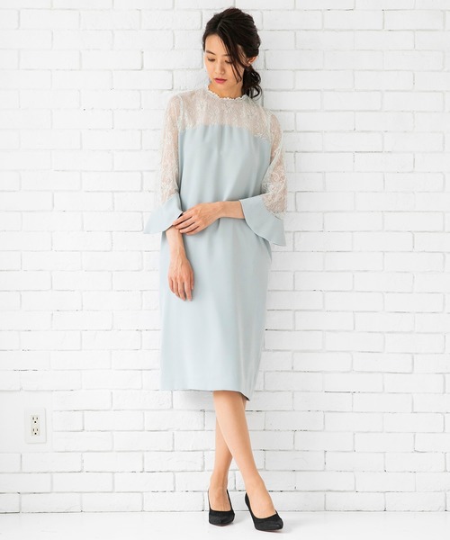 セール Flicka レース袖タイトワンピースドレス ドレス Flicka フリッカ のファッション通販 Zozotown