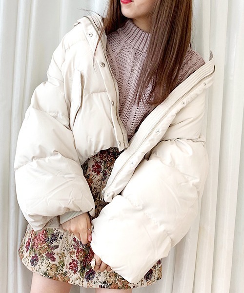 apres jour（アプレジュール）の「中綿フードブルゾン【ZOZOTOWN限定アイテム】20AW☆（ダウンジャケット/コート・レディース・ブラック/アイボリー/ライトベージュ・フリー）」の17枚目の写真