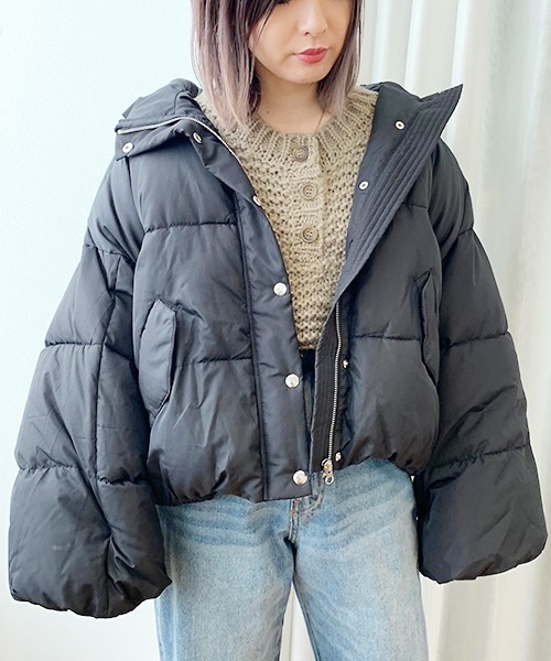 apres jour（アプレジュール）の「中綿フードブルゾン【ZOZOTOWN限定アイテム】20AW☆（ダウンジャケット/コート・レディース・ブラック/アイボリー/ライトベージュ・フリー）」の14枚目の写真