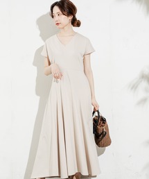 natural couture | 【ZOZO限定】美シルエット細リボンカットフレアワンピース(ワンピース)