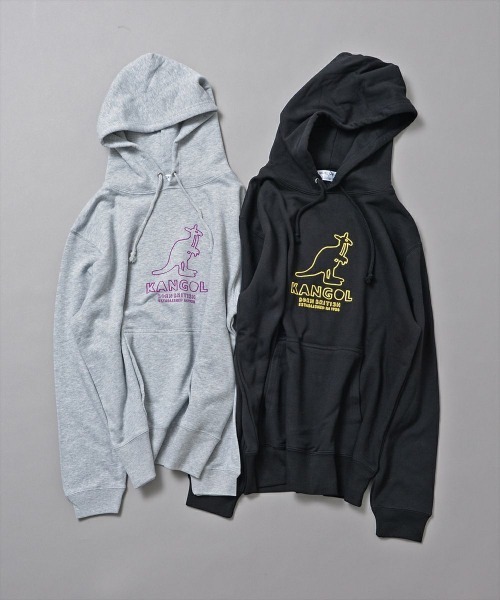 KANGOL(カンゴール)の「KANGOL【カンゴール】×NAIJEL GRAPH【ナイジェルグラフ】プリントパーカー(パーカー・メンズ・ブラック/グレー・M/L/XL)」の4枚目の写真