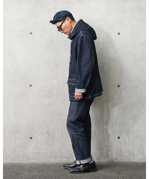 US.NAVY 大砲部隊 デニムプルオーバーパーカー L サルゲージパーカー 紺 SALE!! ヒューストン U.S.NAVY 12oz.デニムパーカージャケット