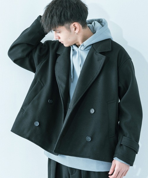 Ressaca（レサーカ）の「【セットアップ】 オーバーサイズ ウールテック ショートトレンチ/2タックテーパードパンツ（セットアップ・メンズ・グレイッシュベージュ/オリーブ/サックスブルー/ブラック/ブラウン・M/L）」の6枚目の写真