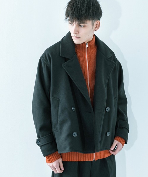 Ressaca（レサーカ）の「【セットアップ】 オーバーサイズ ウールテック ショートトレンチ/2タックテーパードパンツ（セットアップ・メンズ・グレイッシュベージュ/オリーブ/サックスブルー/ブラック/ブラウン・M/L）」の8枚目の写真