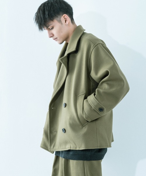 Ressaca（レサーカ）の「【セットアップ】 オーバーサイズ ウールテック ショートトレンチ/2タックテーパードパンツ（セットアップ・メンズ・グレイッシュベージュ/オリーブ/サックスブルー/ブラック/ブラウン・M/L）」の12枚目の写真