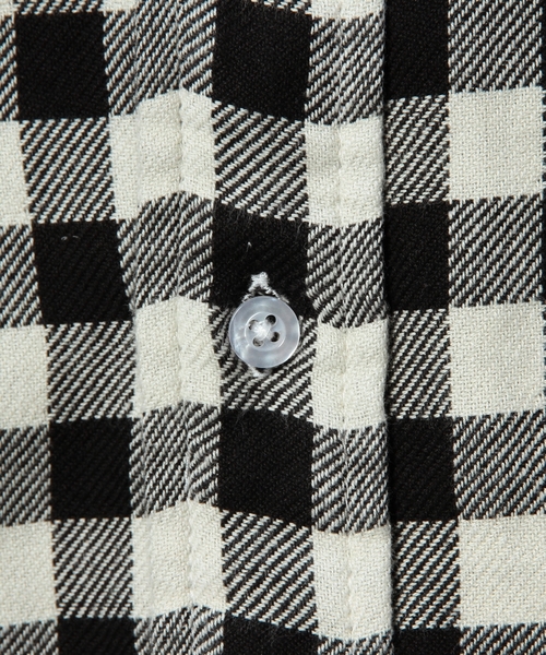 coen（コーエン）の「ヘビーダブルガーゼギンガムチェックシャツ（シャツ/ブラウス・メンズ・ブラック/ネイビー・MEDIUM/X-LARGE/X-SMALL/LARGE/SMALL）」の3枚目の写真