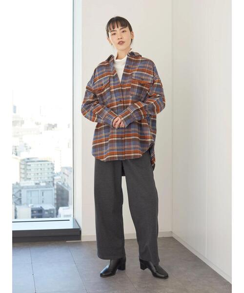 AMERICAN HOLIC（アメリカンホリック）の「厚手チェックシャツ　＊（シャツ/ブラウス・レディース・ホワイト系その他7/ブラウン系その他4/ブルー系その他5/キャメル・M/L）」の10枚目の写真