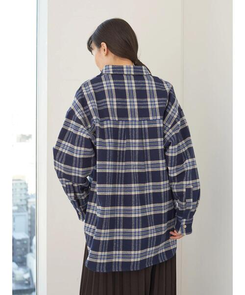 AMERICAN HOLIC（アメリカンホリック）の「厚手チェックシャツ　＊（シャツ/ブラウス・レディース・ホワイト系その他7/ブラウン系その他4/ブルー系その他5/キャメル・M/L）」の12枚目の写真