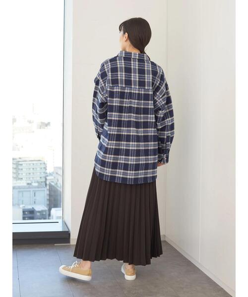 AMERICAN HOLIC（アメリカンホリック）の「厚手チェックシャツ　＊（シャツ/ブラウス・レディース・ホワイト系その他7/ブラウン系その他4/ブルー系その他5/キャメル・M/L）」の15枚目の写真