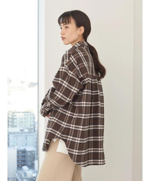 AMERICAN HOLIC（アメリカンホリック）の「厚手チェックシャツ　＊（シャツ/ブラウス・レディース・ホワイト系その他7/ブラウン系その他4/ブルー系その他5/キャメル・M/L）」の16枚目の写真