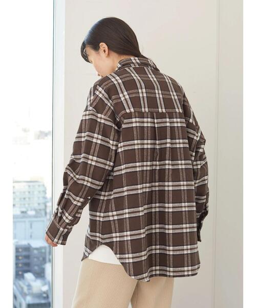 AMERICAN HOLIC（アメリカンホリック）の「厚手チェックシャツ　＊（シャツ/ブラウス・レディース・ホワイト系その他7/ブラウン系その他4/ブルー系その他5/キャメル・M/L）」の17枚目の写真