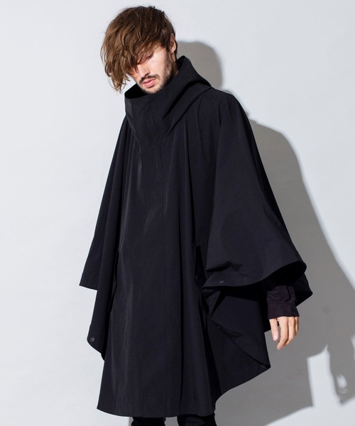 NO ID ポンチョ NO ID.（ノーアイディ）の「ストレッチフーデッドポンチョ