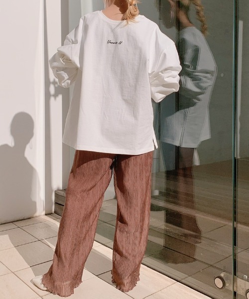 VANNIE U（ヴァニーユー）の「シフォンプリーツパンツ（その他パンツ・レディース・ブラウン/ライトグリーン/ナチュラル・FREE）」の13枚目の写真