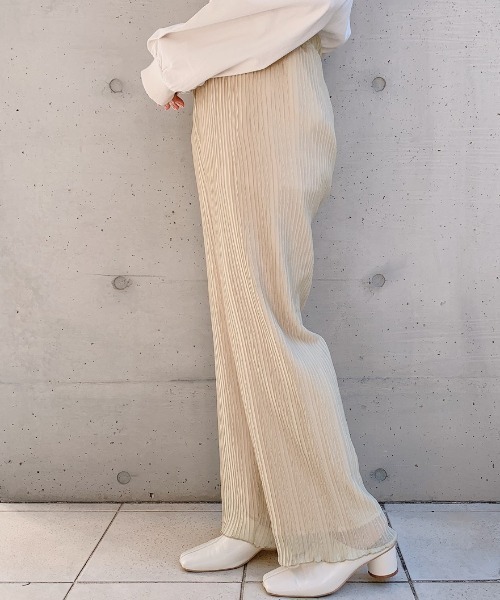 VANNIE U（ヴァニーユー）の「シフォンプリーツパンツ（その他パンツ・レディース・ブラウン/ライトグリーン/ナチュラル・FREE）」の20枚目の写真