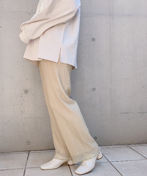 VANNIE U（ヴァニーユー）の「シフォンプリーツパンツ（その他パンツ・レディース・ブラウン/ライトグリーン/ナチュラル・FREE）」の17枚目の写真