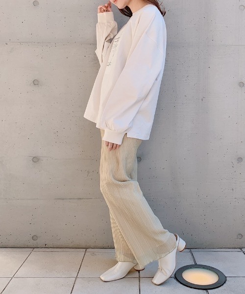 VANNIE U（ヴァニーユー）の「シフォンプリーツパンツ（その他パンツ・レディース・ブラウン/ライトグリーン/ナチュラル・FREE）」の6枚目の写真