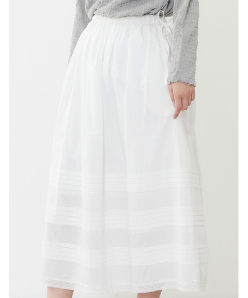 POU DOU DOU(プードゥドゥ)の「デザインタックギャザースカート(スカート・レディース・オフホワイト/ブルー/ブラック・3)」の21枚目の写真