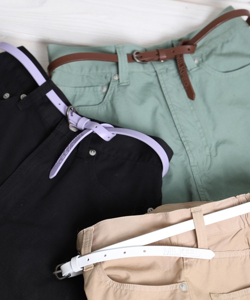 MILKFED.(ミルクフェド)の「BASIC THIN BELT(ベルト・レディース・ホワイト/ブラック/ブラウン/ライトパープル・ONE SIZE)」の1枚目の写真