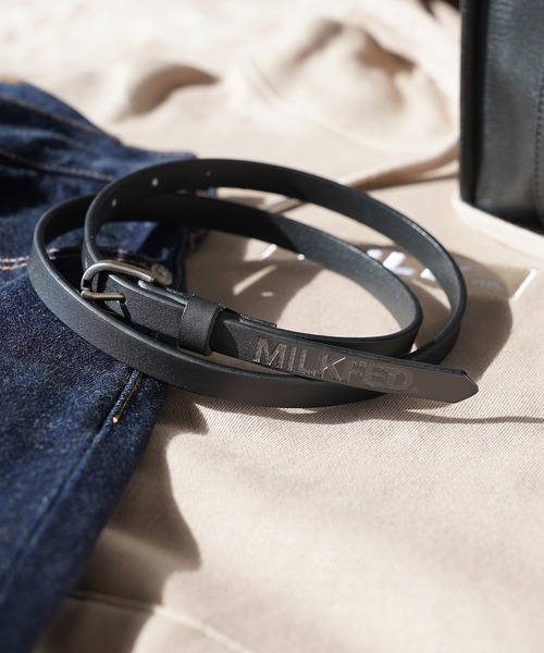 MILKFED.(ミルクフェド)の「BASIC THIN BELT(ベルト・レディース・ホワイト/ブラック/ブラウン/ライトパープル・ONE SIZE)」の3枚目の写真
